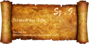 Szendrey Ida névjegykártya